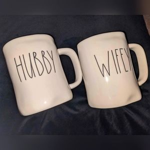 Rae Dunn mugs set of 2 Hubby and Wifey